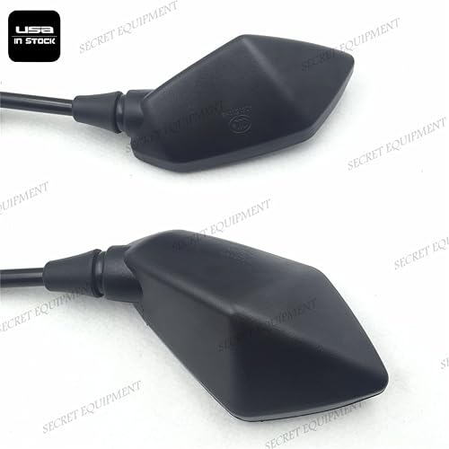 Miniatura 7 de semt- motocicleta negro izquierda y derecha Retrovisor Espejos para Kawasaki Z1000 Z750 KLE VERSYS 650 ZRX1100 ZRX1200 er6bER-6 N Zephyr 1100750