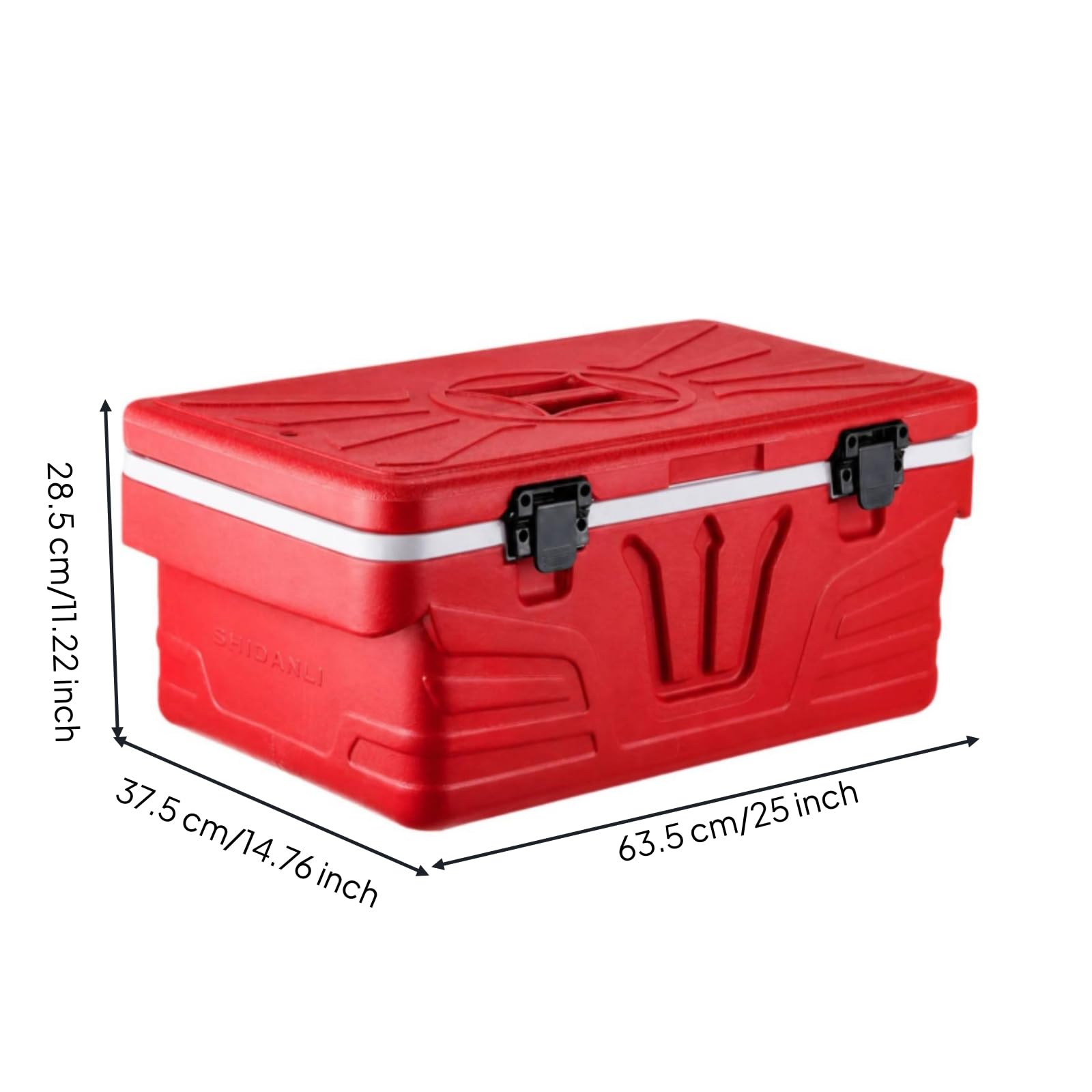 Contenitore Isotermico con Scomparti Isolato Contenitore Termico con Scomparti Rettangolare Box Termico in Acciaio Inox, 28L, PP+PU+201 Acciaio Inossidabile Doppio Scomparto