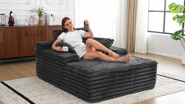 Amazon.com: Jocisland 67 inch Chaise Lounge, No-Assembly Sofa Amazon.com: Jocisland 67 inch Chaise Lounge, No-Assembly Sofa