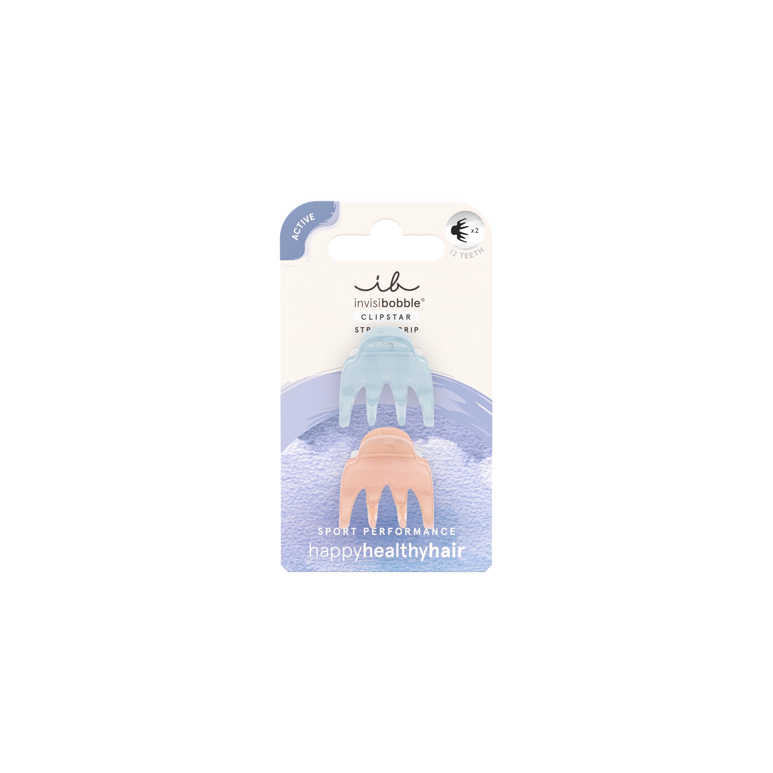 invisibobble - CLIPSTAR Gym Buddy Hair Clip Set - 2 Small Hair Claws - Non-Slip Mini Hair Clips with Double Hold for Workouts and Exercise - Trendy Look, Secure Hold Healthy Hair