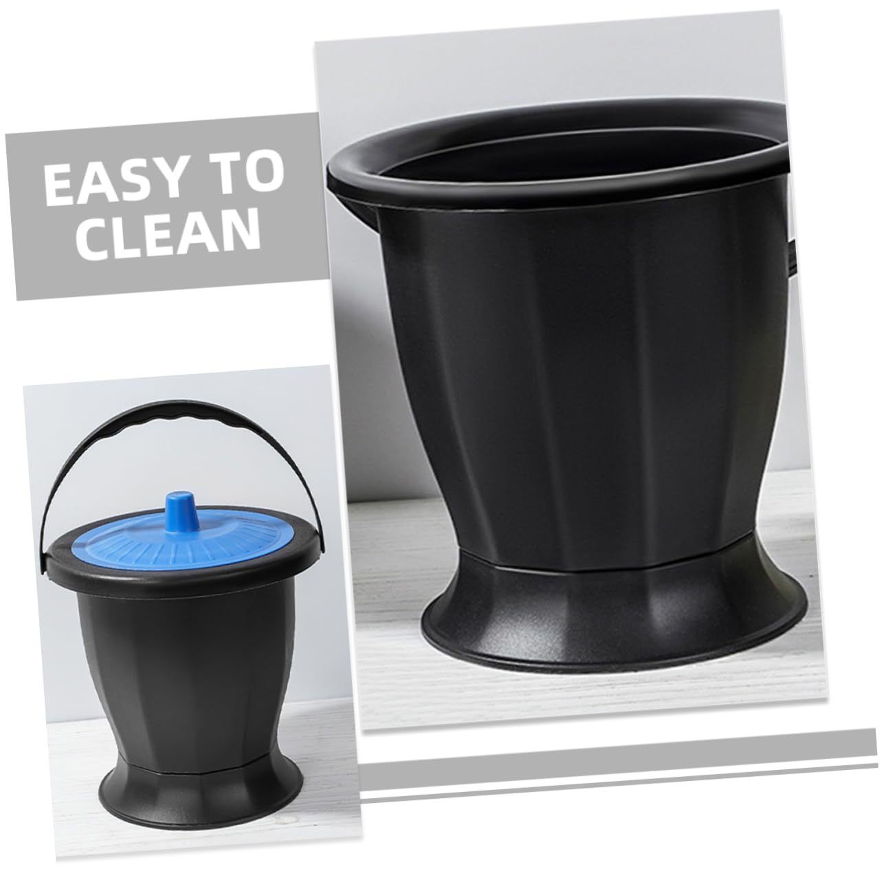 BUTIFULSIC Chamber Pot for Adults Portable Plastic Urinal Lid Squatting Stool for Travel Baby Training Potty for Home Use