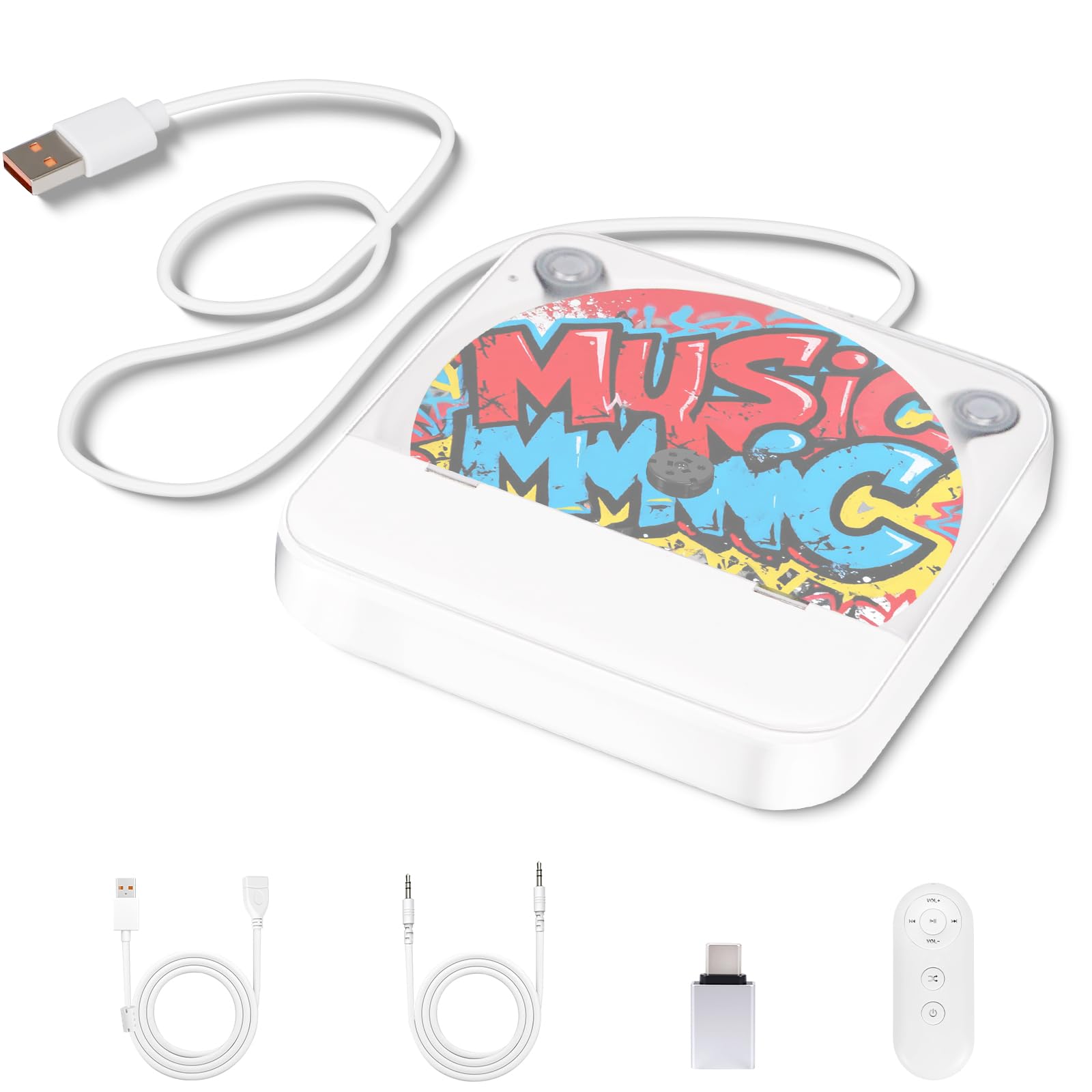 Zewnętrzny samochodowy odtwarzacz CD ze złączem USB/AUX, Plug & Play