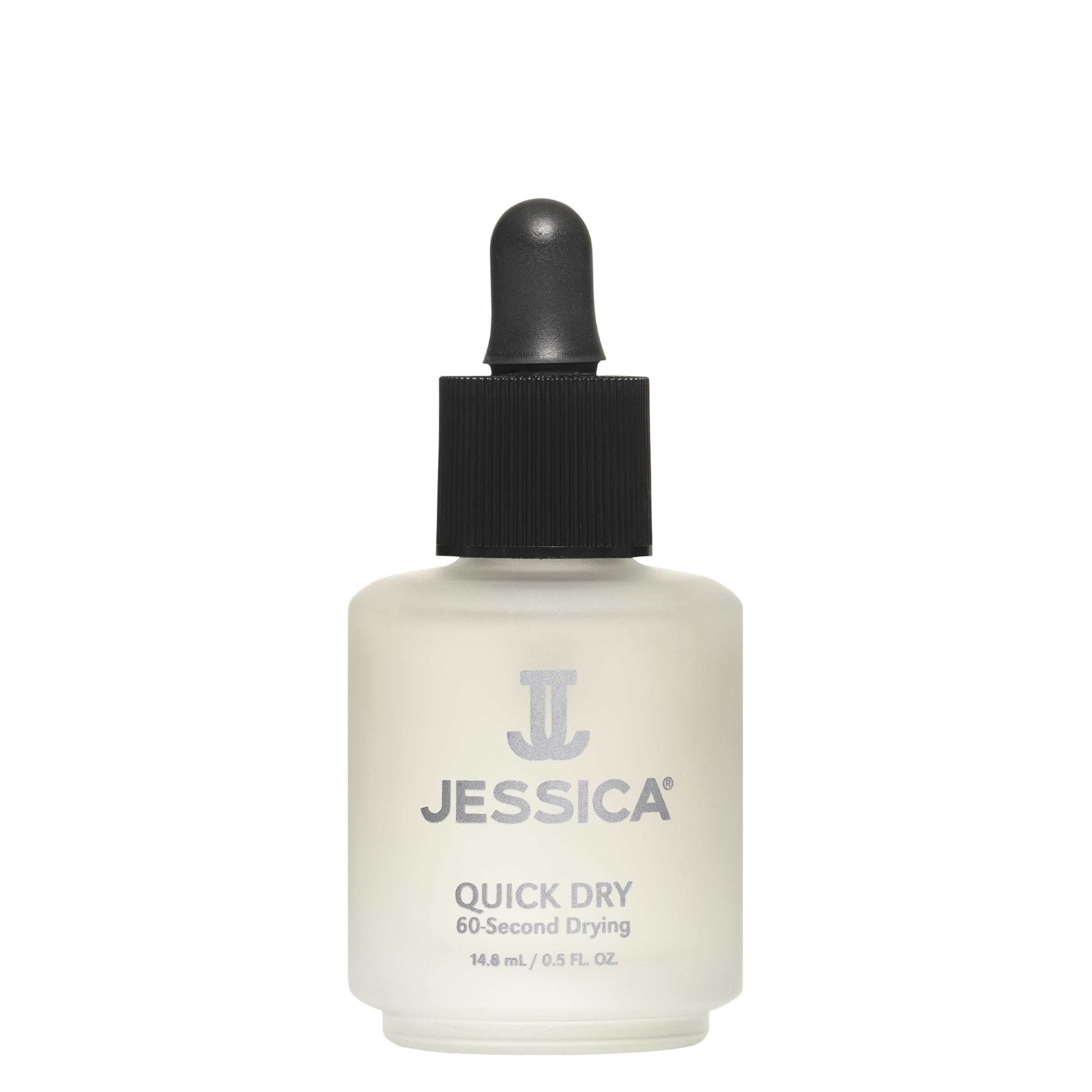JESSICA Quick Dry Nail Polish Drops, 60 Second Drying Time, Clear Top Coat, Protects From Scratching, Smudging, and Wrinkling, 14.8ml