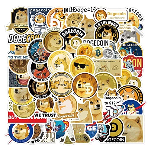 50pcs Dogecoin Sticker Cool Stickers...