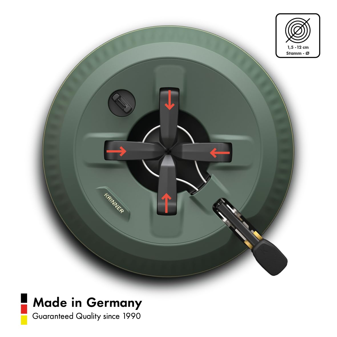KRINNER® X-Series Christbaumständer X-260 Weihnachtsbaumständer NEU inkl. Fußpedal und 3,5 Liter Wassertank für Baumhöhe bis 2,6m Made IN Germany 94325