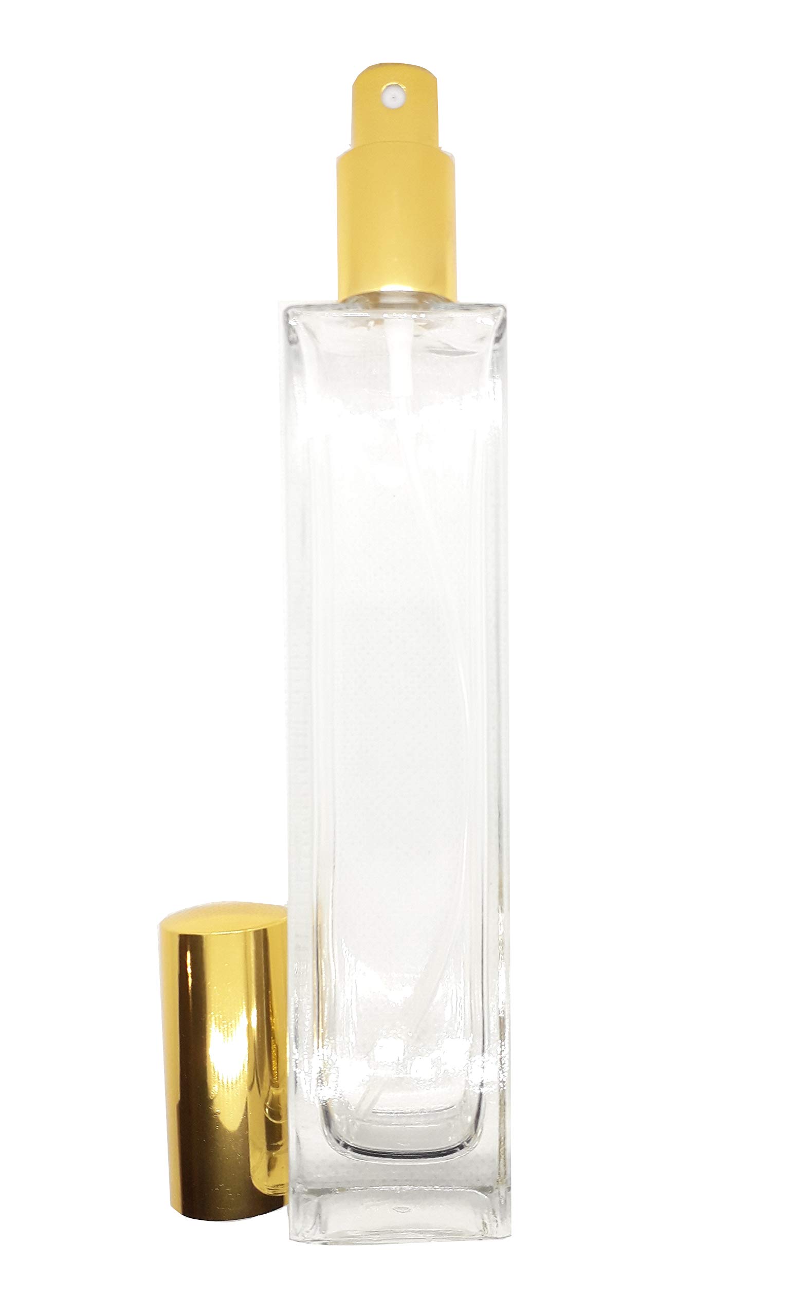 Zénitude Glassworks Empty Tall Glass Perfume Bottle 100ml - Gold