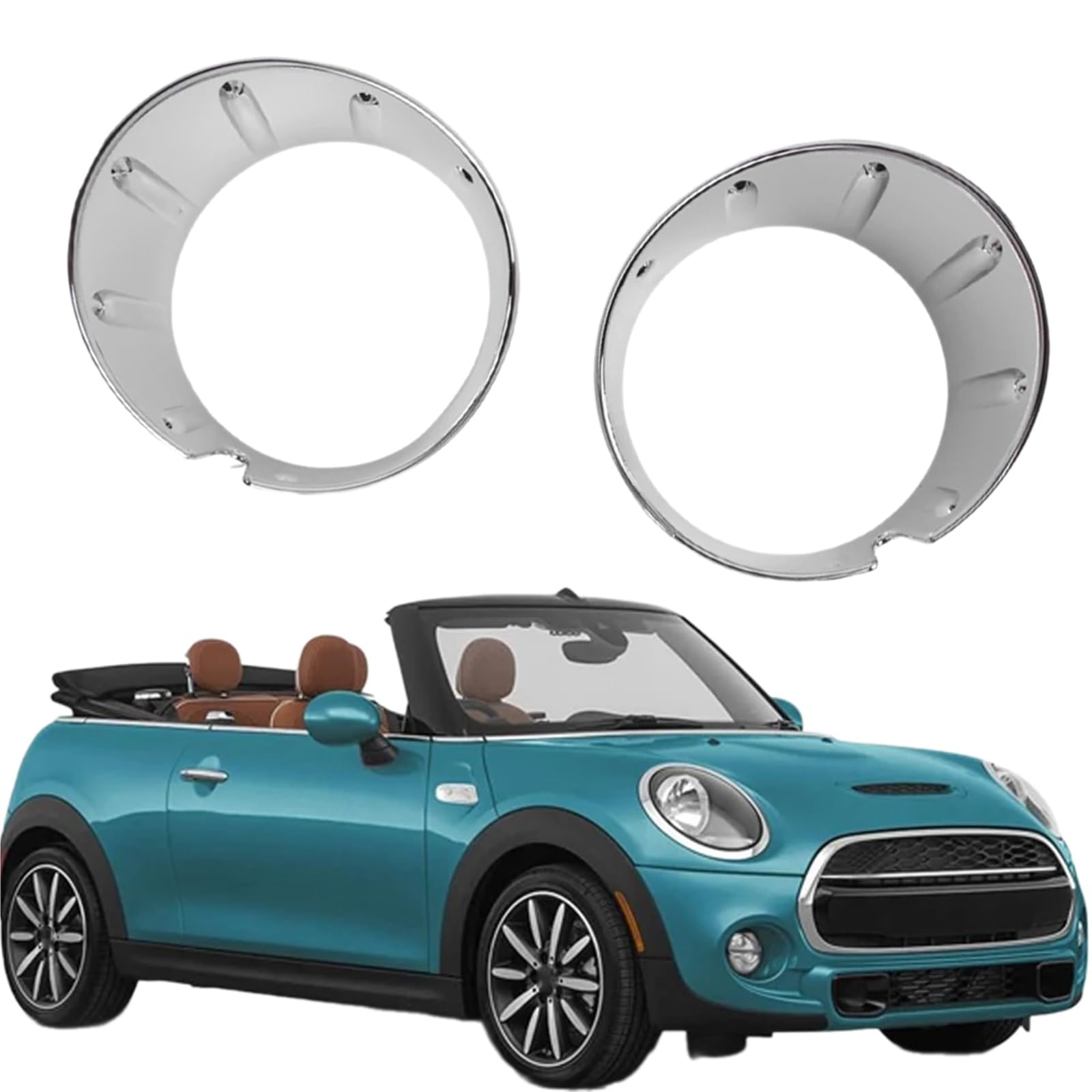 2 coperture for fendinebbia for 2003-2013, for Mini, for Cooper, R55 R56 R57 R58 R59 51117248791, 51117248792 cornice fendinebbia per auto(Gloss Black)