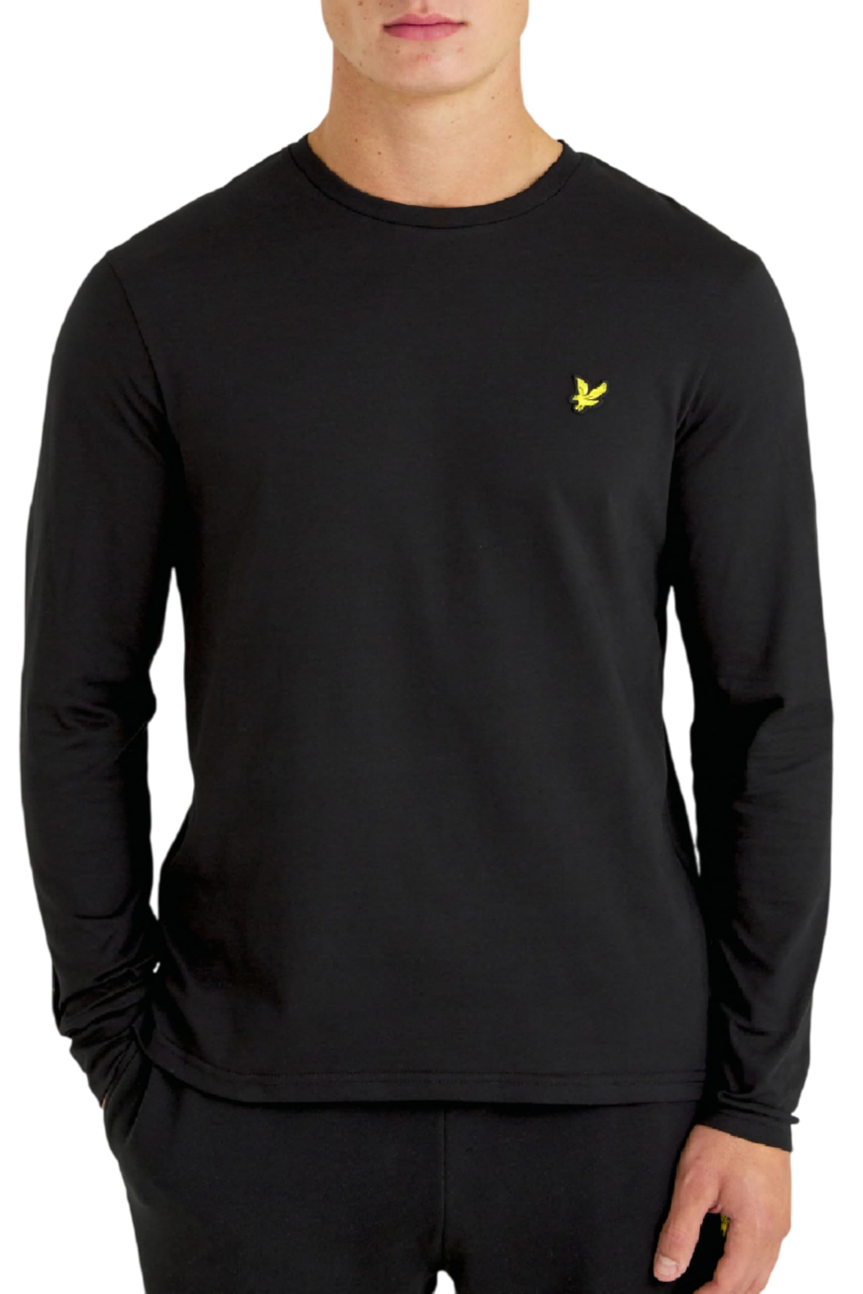 Lyle & Scott Black Long Sleeve Cotton T-Shirt - Jet