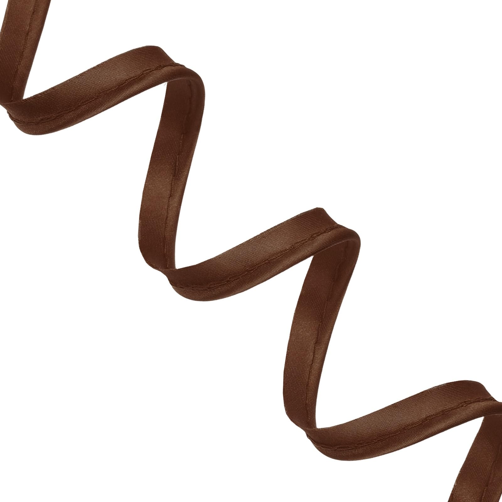 sourcing map Piping Bias Tape 1/2 Inch 5.5 Yards / 5m Piping Trim with Cotton Core Lip Cord Trim for Sewing Binding Hemming Cushions DIY Decor Crafts, Brown — image 1
