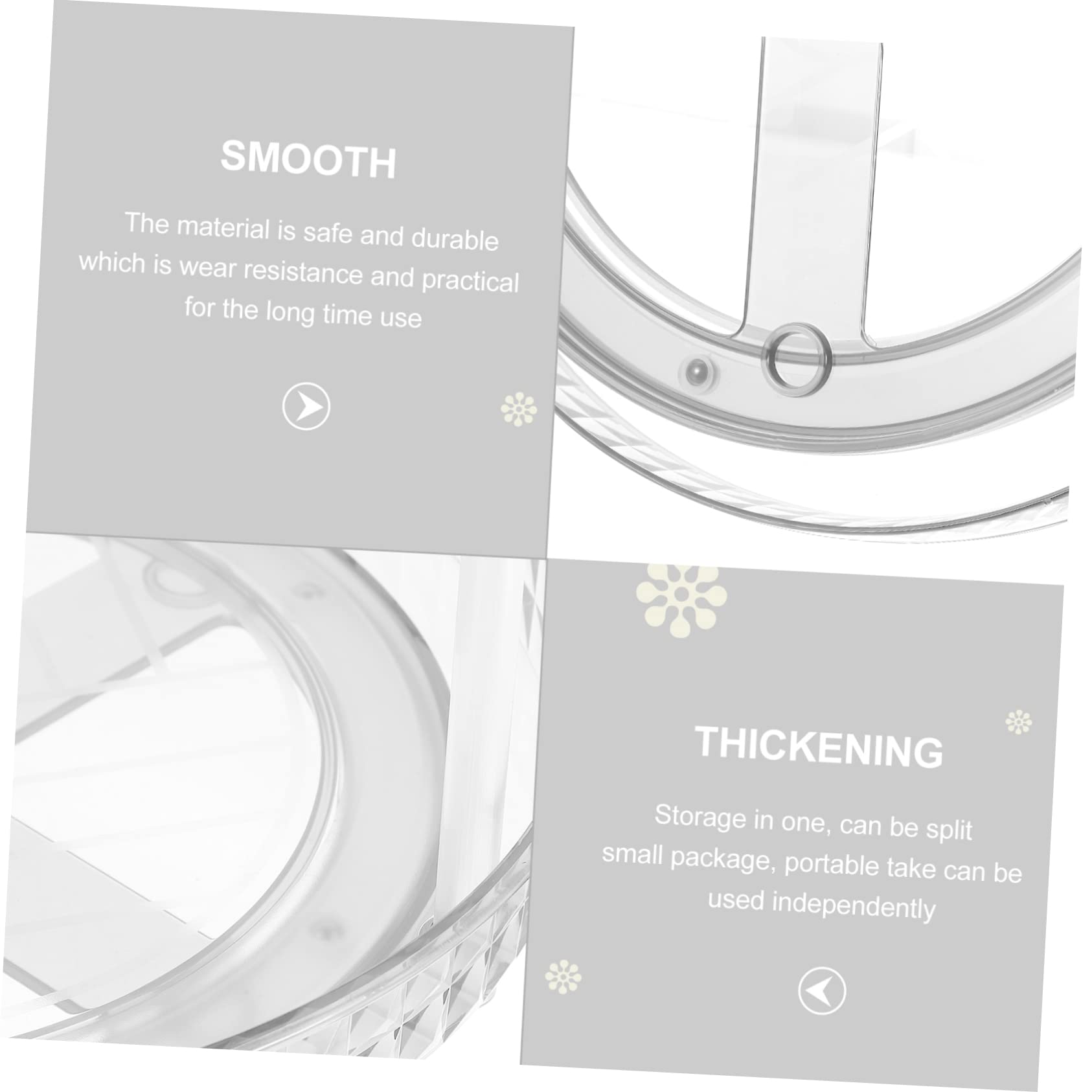 Estante Giratoria de Perfumes para Escritorio, 2 Niveles Pet
