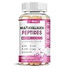 ZHPHK Hydrolyzed Collagen Peptides Pills Mutil Collagen Peptides Colageno Hidrolizado for Women Type I II III V X with Hyaluronic Acid Biotin Vitamin C - Support Skin Hair Nail | 120 Count