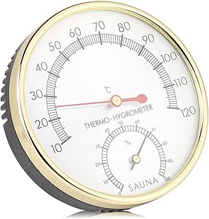 Metal Dial Indoor, Hygrometer Hygro Thermometer Sauna Room Thermometer Humidity Sauna Hygrometer Accessory