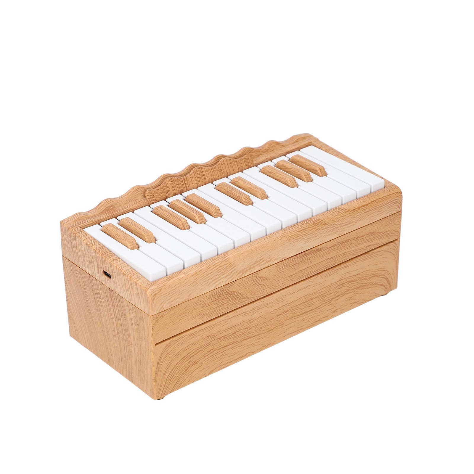 Fdit Innovativer Spielbarer Klavier-Tischkalender mit BT-Konnektivität, Pädagogische Spieluhr für, Zum Geburtstag, Familieninteraktion (ABS, 7,48 X 3,54 X 3,54 Zoll)