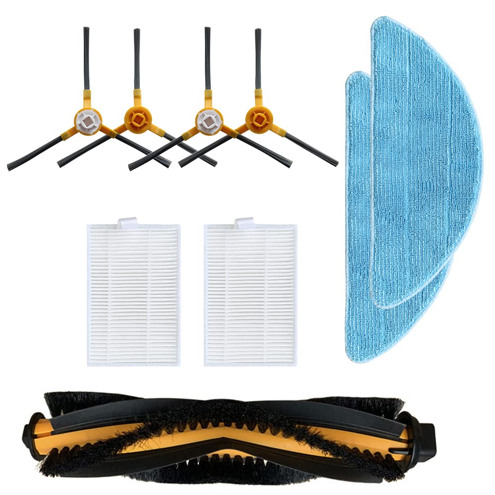 9pcs/set Main Brush Side Brush Filter Mop Cloths Replacement For ABIR X5 Vacuum Cleaner Parts Accessories Commendable