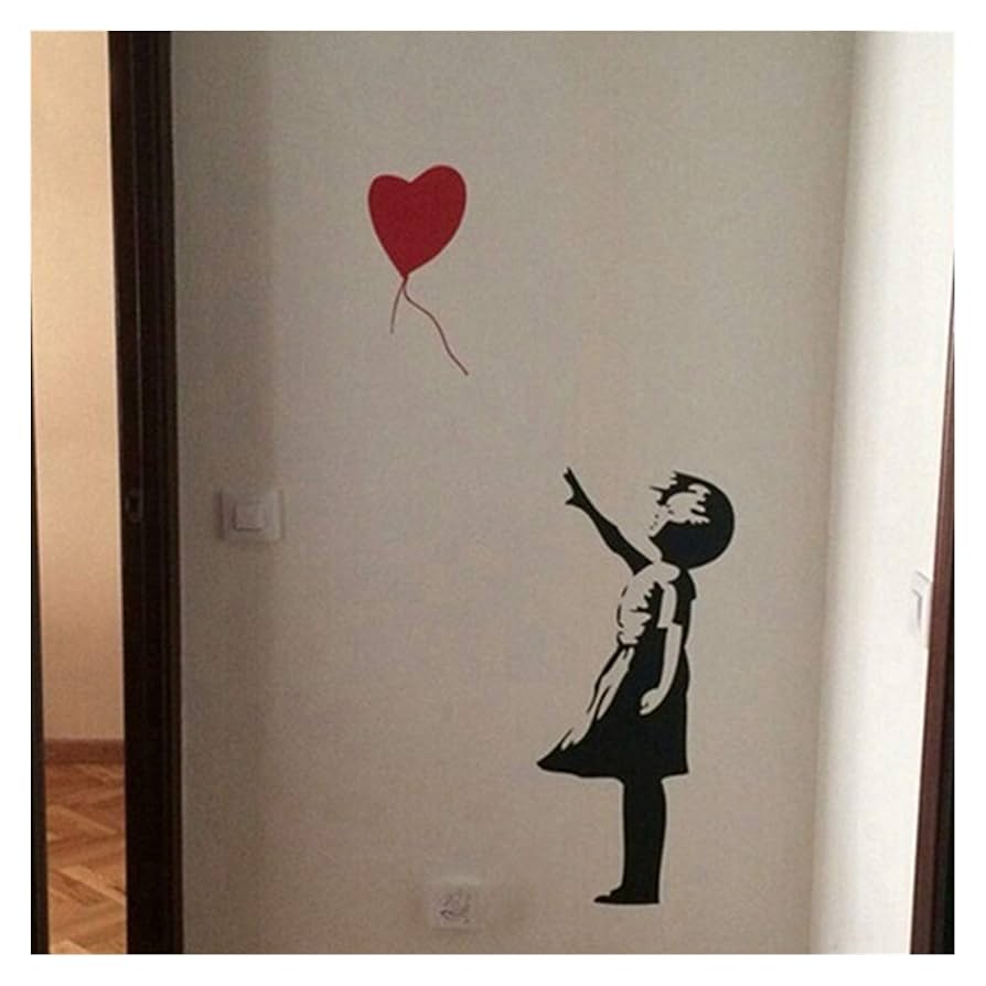 Amazon.co.jp: ウォールステッカー Banksy Wall Decal、Balloon