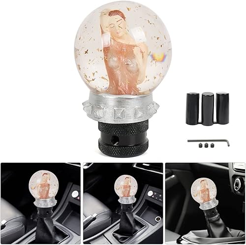 Miniatura 10 de muge racing Pomo de palanca de cambios universal de acrílico para la mayoría de automóviles manuales automáticos camiones, SUV (estilo B)