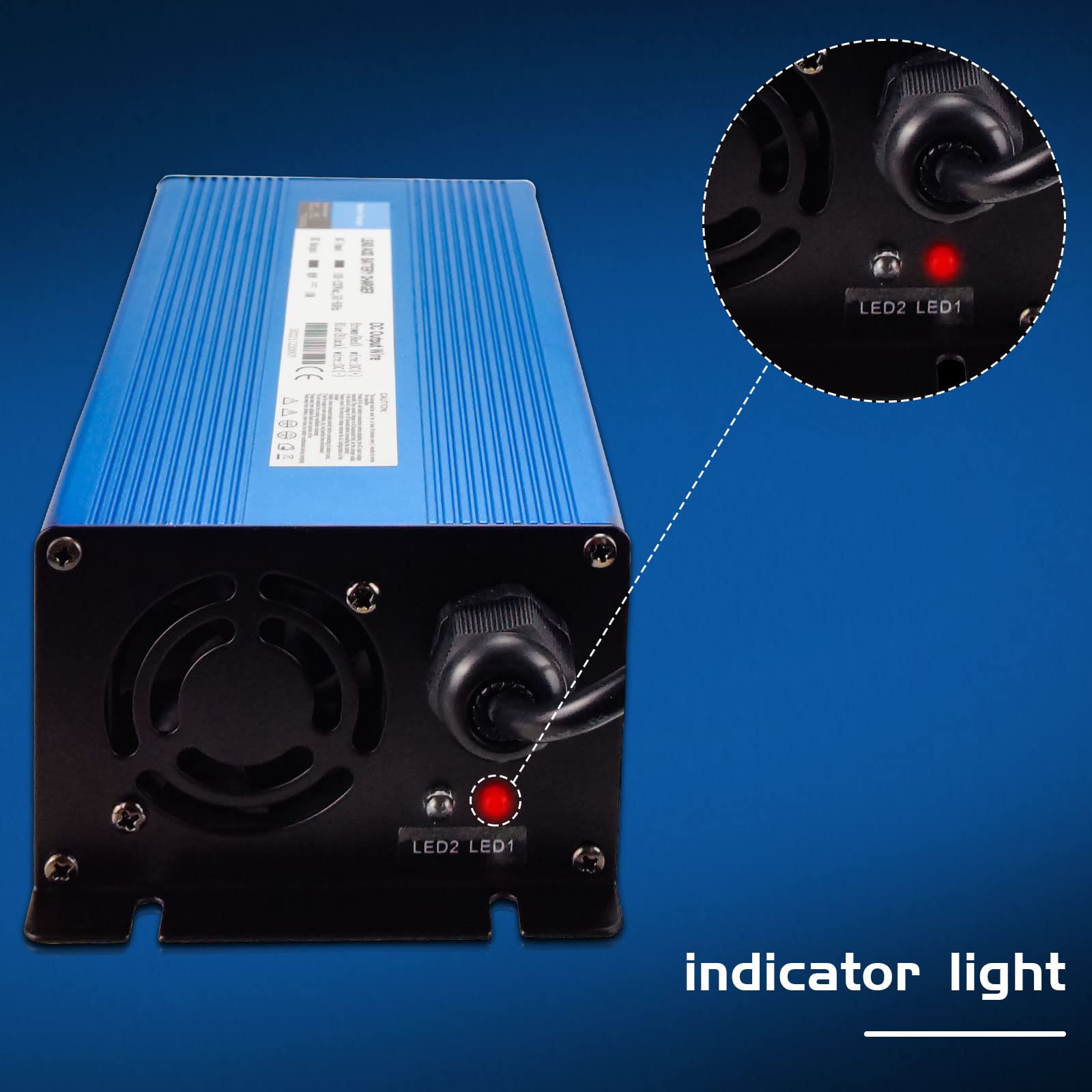 Upgraded 48 Volt Golf cart Battery Charger, 10 Amp Smart Charger with