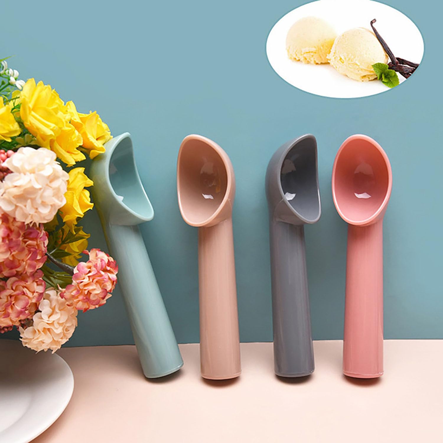 4 Palette Per Gelato In Alluminio - Antiaderenti Per Gelato Duro E Puree