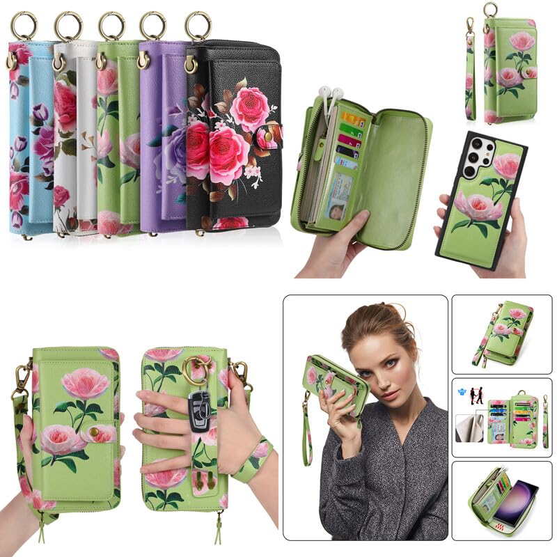 Étui Samsung Galaxy S25 portefeuille cuir blanc amovible