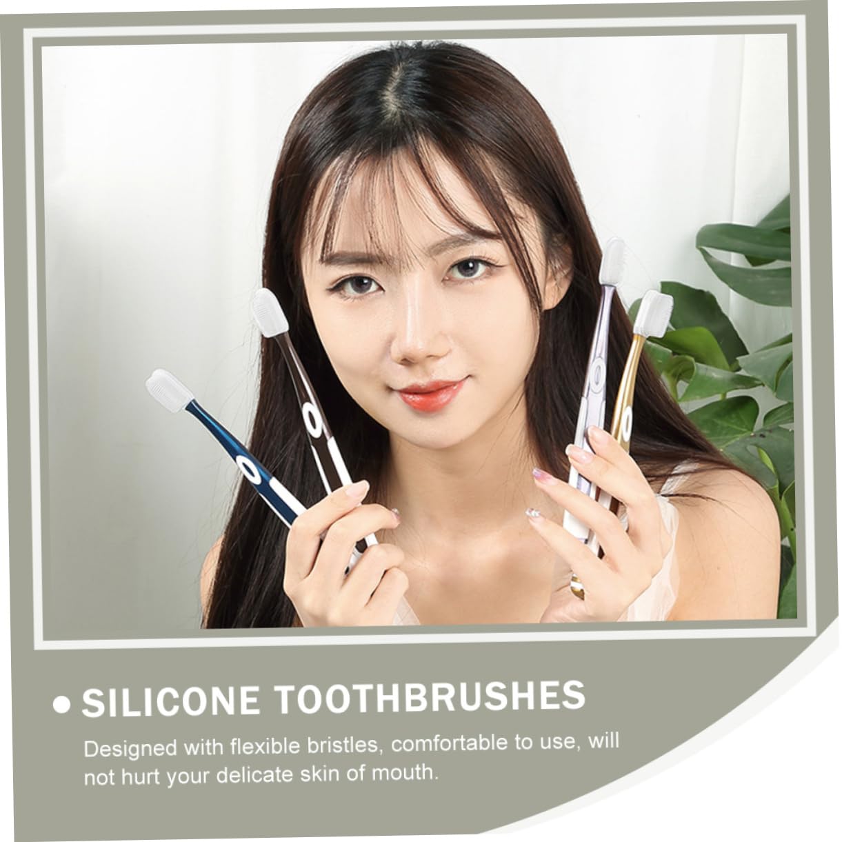 COLLBATH 3sets Spazzolini Per Adulti Testine Morbide Per e Antiscivolo Per Gengive Sensibili