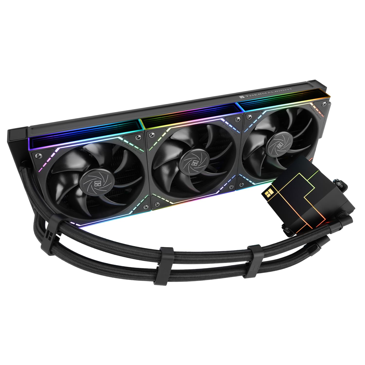 Thermalright TR Core Matrix 360 ARGB Black V2 - Raffreddatore liquido CPU AIO con 3 ventole modulari, velocità pompa dell'acqua 2800 giri/min, per AM4/AM5, Intel LGA1150/1151/1200/1700/1851