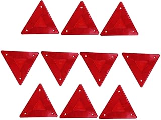 Totority 10 Peças Sinal De Aviso Triangular Sinal De Veículo De Movimento Lento Acessórios De Segurança De Carro Refletores De Carro Refletores De Caminhão Emblemas De Carro Bandeira De
