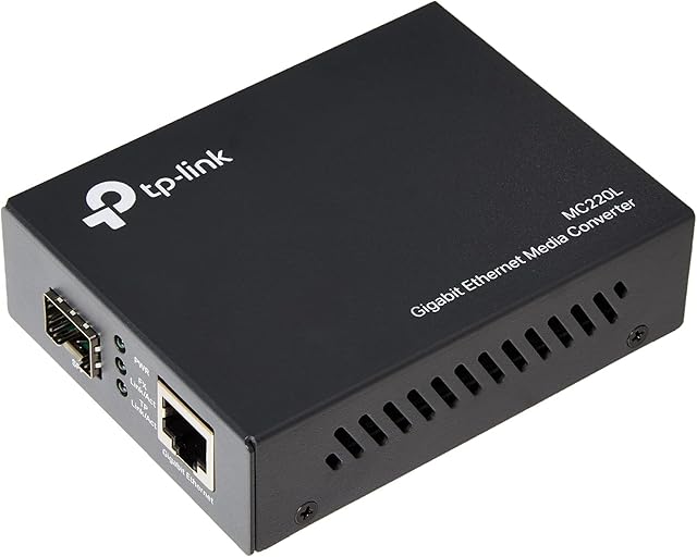TP-Link Gigabit SFP Media Converter, Complies with IEEE 802.3ab and IEEE 802.3z, FX Port Supports Hot-Swappable (MC220L)