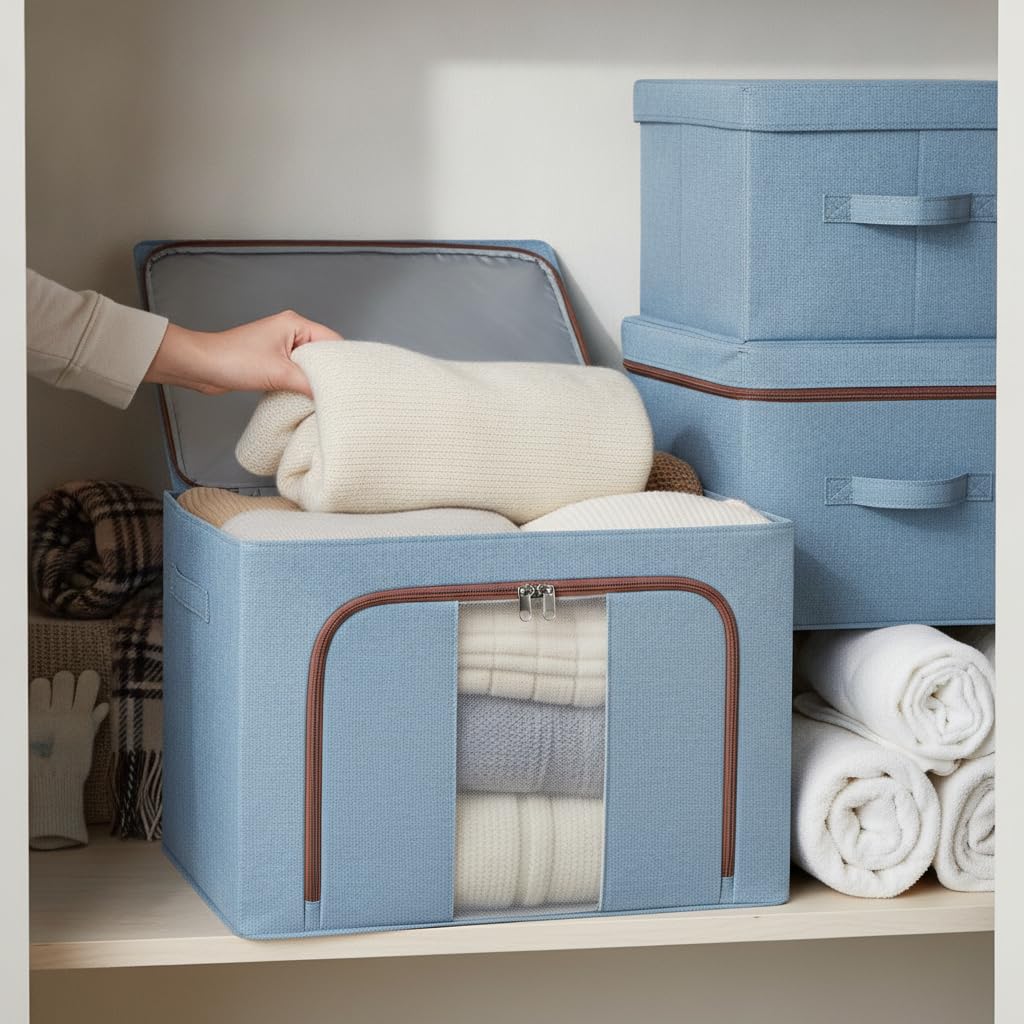 Faltbare Aufbewahrungsbox aus Stoff, 100 l (60 × 42 × 40
