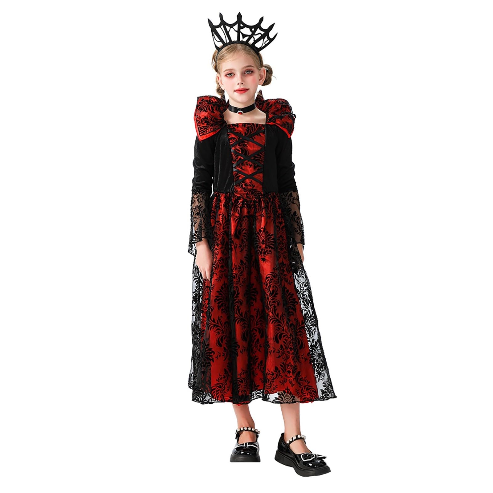 Generisch Costume di Halloween e strega per bambini, abito e vestito