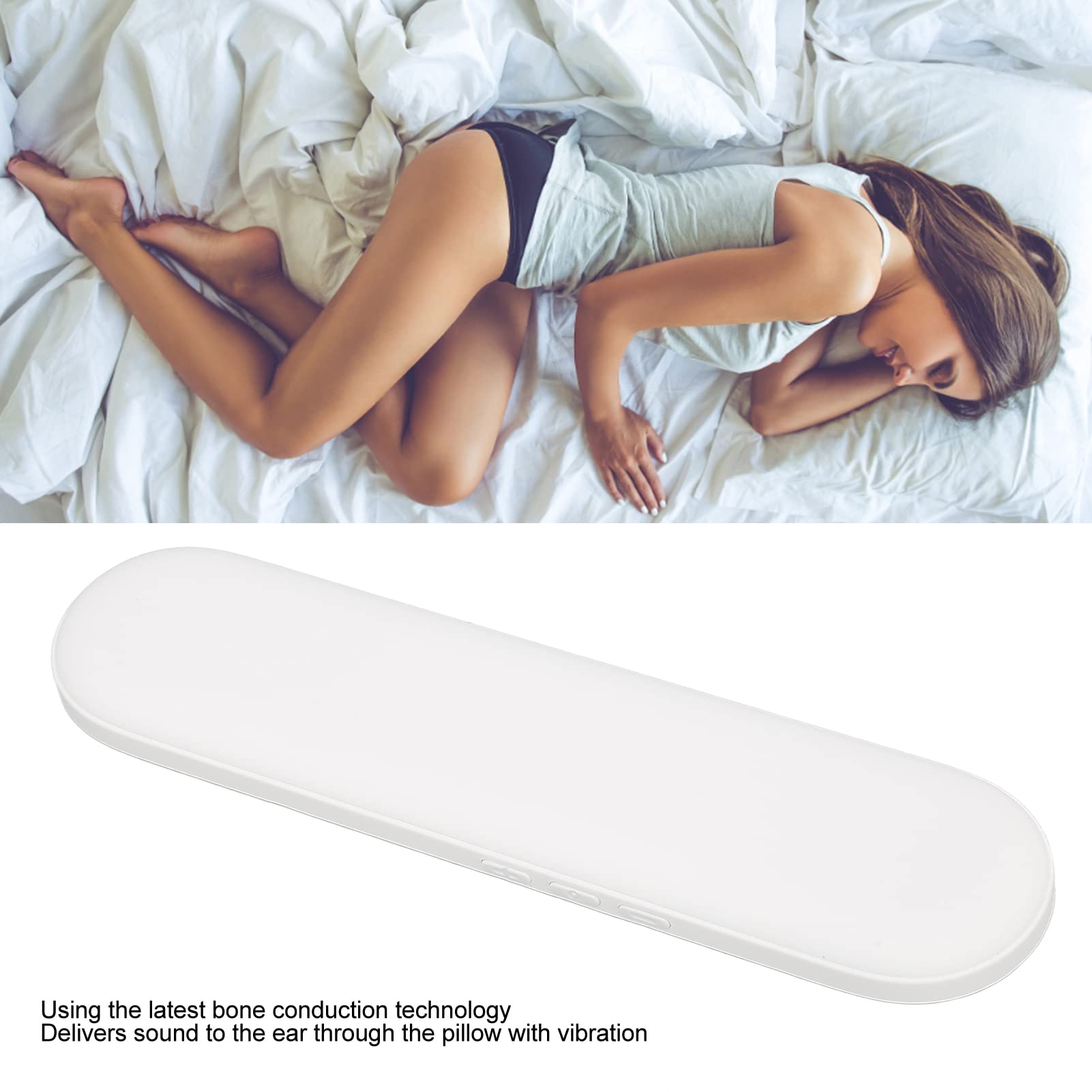 Altoparlante A Conduzione Ossea Per Cuscino – Ultra Sottile, Bluetooth 5.4, Timer Rumore Bianco, Ricarica USB-C