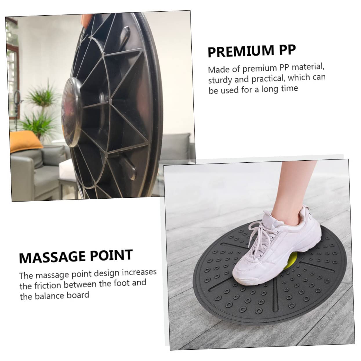 1pezzi Balance Massage Board Per Allenamento e Fitness Piattaforma Antiscivolo Per Esercizi Riabilitazione e Stabilità e Palestra