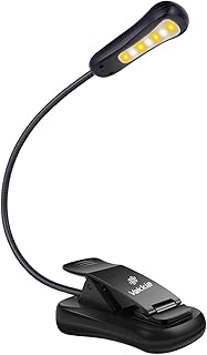 Vekkia/LuminoLite Rechargeable 7 LED Book Light, Easy Clip on Lights for Reading in Bed. 3 Brightness Ã— 3 Color Temperature, 2.1 oz Lightweight, 70 Hrs Wireless Reading. Perfect for Bookworms & Kids