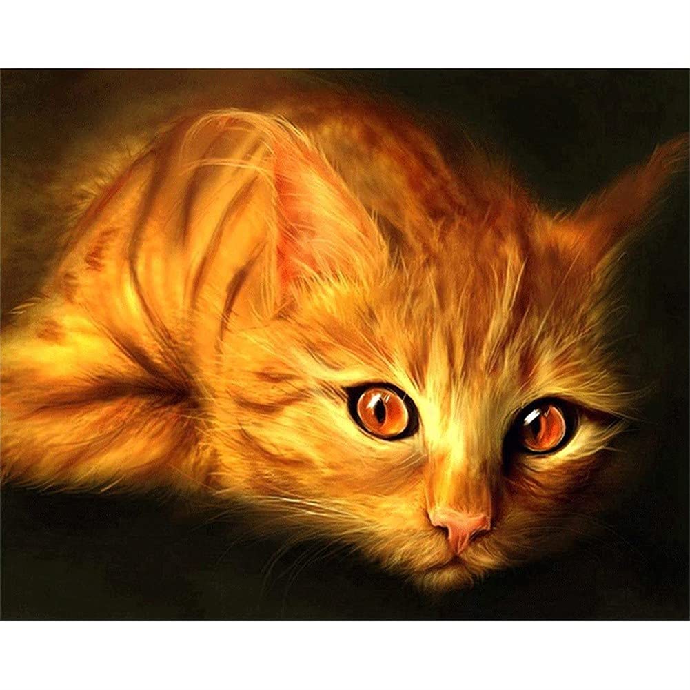 Kit diamond painting chat 80x180 cm peinture diamant mosaïque