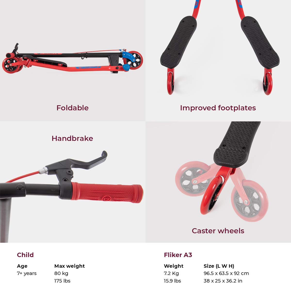 Fliker A3  キックボード Amazon.co.jp: Yvolution Fliker A3 キックボード 子供 3輪 折りたたみ