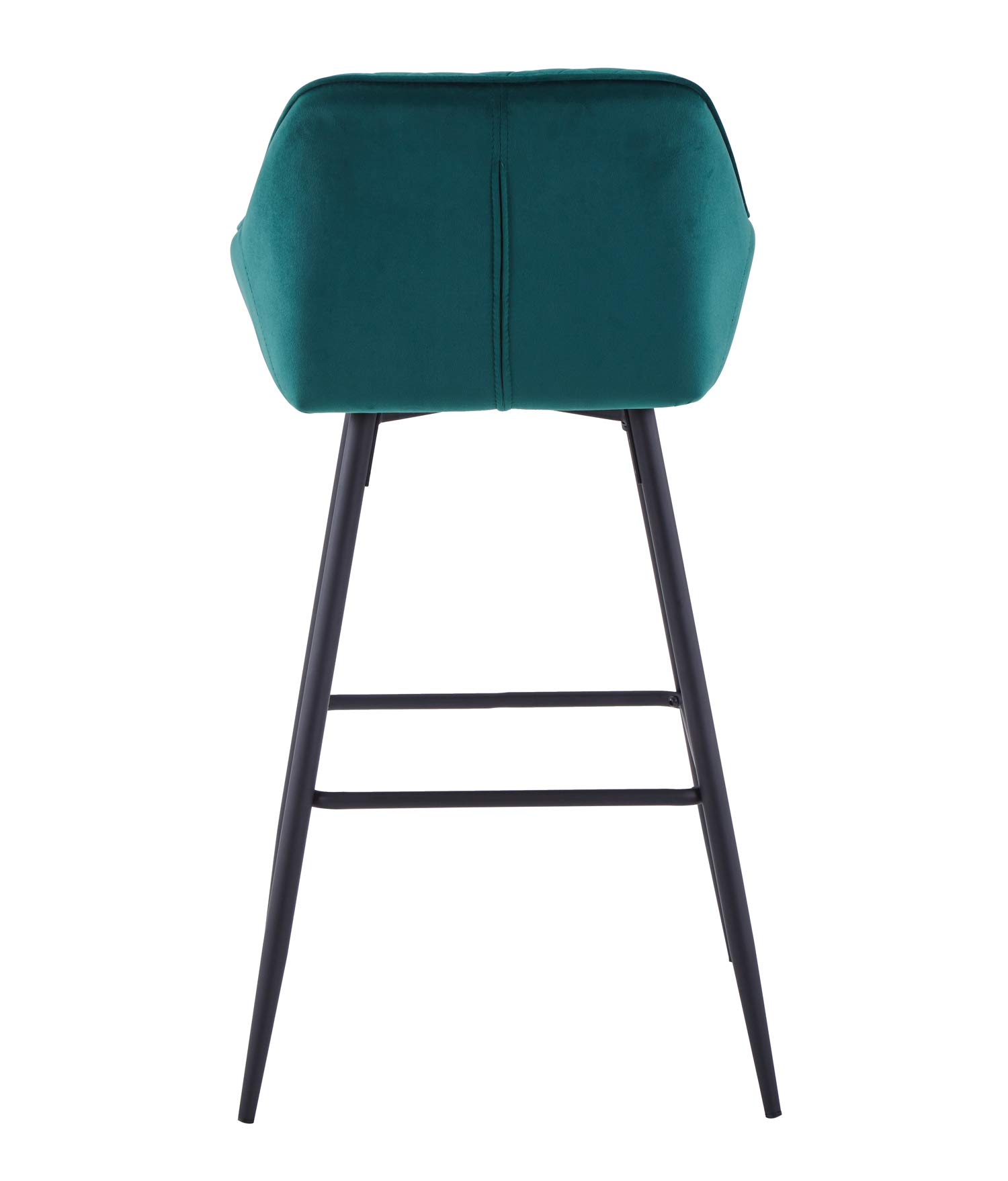 Buy AINPECCA Bar stools Set of 2 Green Velvet Fabric Upholstered Seat