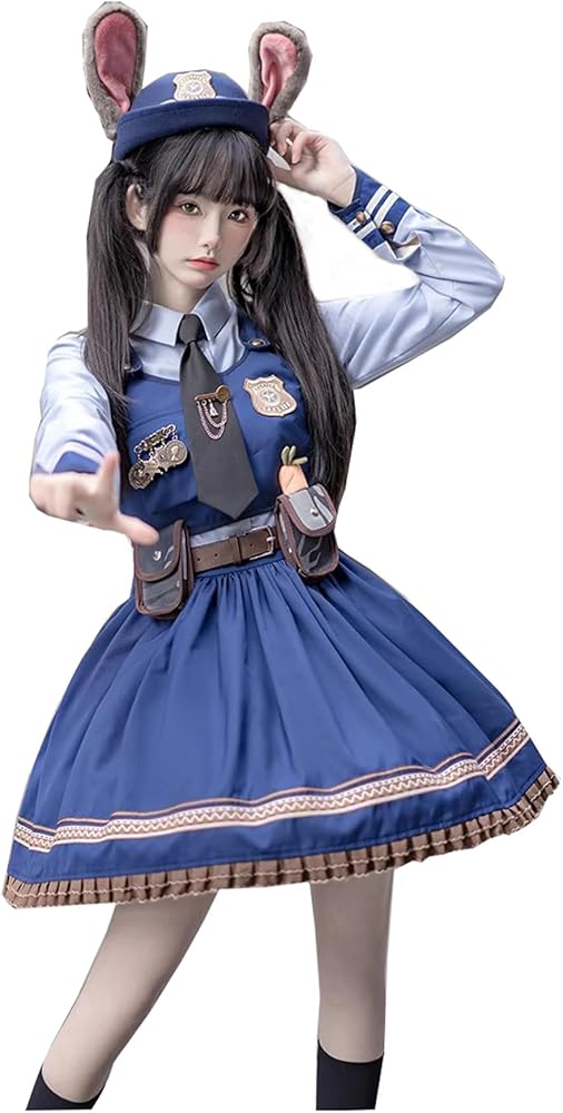 ジュディ　コスプレ衣装 Amazon.co.jp: ジュディ コスプレ衣装 帽子付き 可愛い ウサギ警察