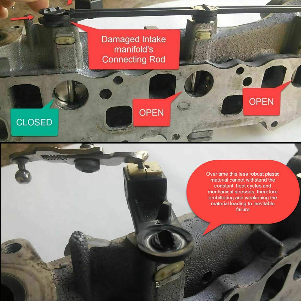 Aramox Kit de Reparación del Colector de Admisión, Varilla de Conexión Giratoria Compatible con Motor OM642 3.0L V6