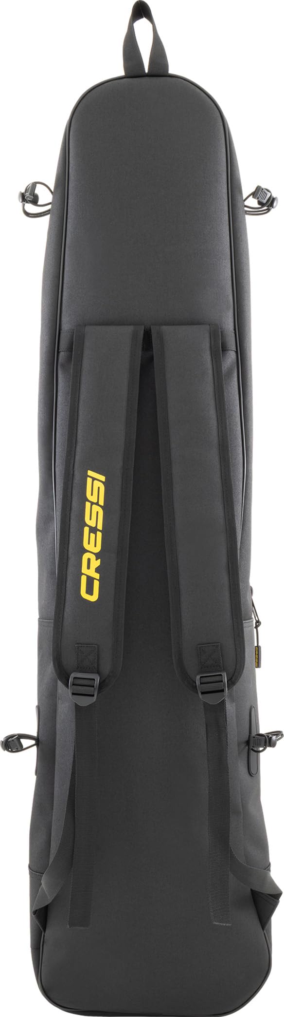 Cressi Helios Fins Backpack Sac à Dos Apnée Pêche sous Marine Plongée avec Tuba 60 L Noir/Jaune
