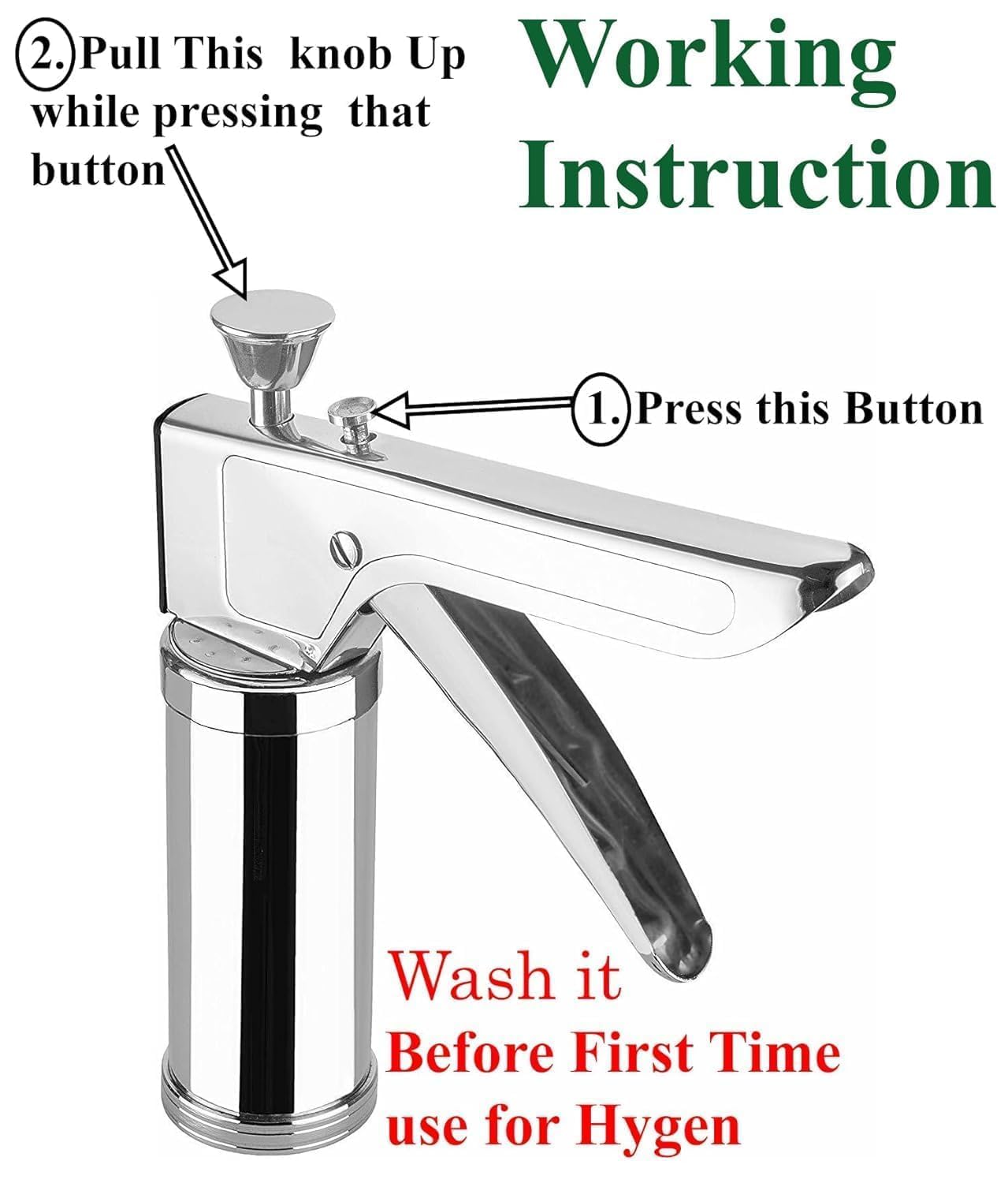 Black Olive Stainless Steel Kitchen Press with Grip 15 Different Types of Jalies – Sev Maker, Chakli Maker, idiyappam Maker,Murukku Maker, Noodles & Bhujia Maker – Manual Farsan & Snack Making Tool 4