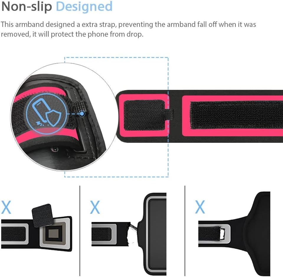 Running Armband for Google Pixel 11/10/9 Pro XL, 8/7/6 Pro (Rosy) image 4