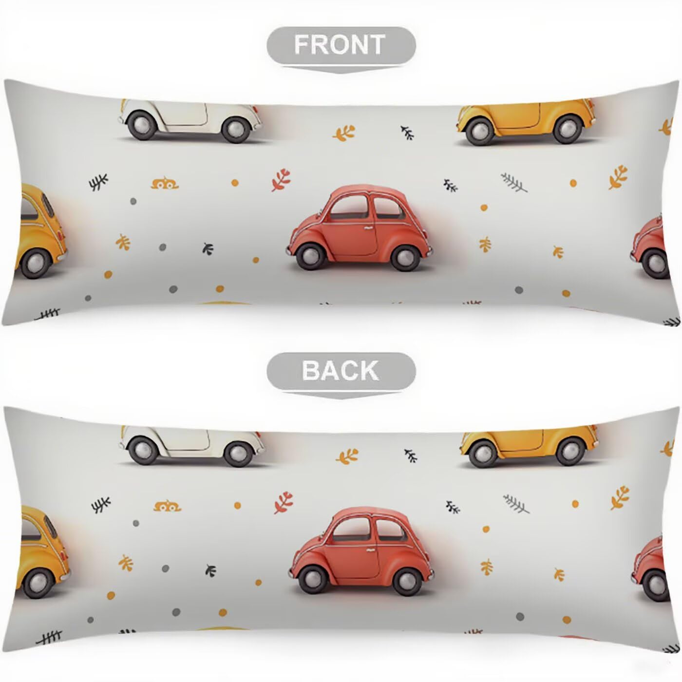 Blanco Fundas Almohada 60x180 cm, Funda de Almohada Auto Cojines Cama, Suave Terciopelo Fundas Cojins Doble Cara con Cremallera Invisible, Funda de Cojín Decoración del Hogar para Sofá Cama B-2426