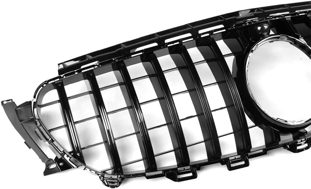 GT R Style Grill Grille for Mercedes-Benz W213 E250 E300 E450 2016-2020 (Black)