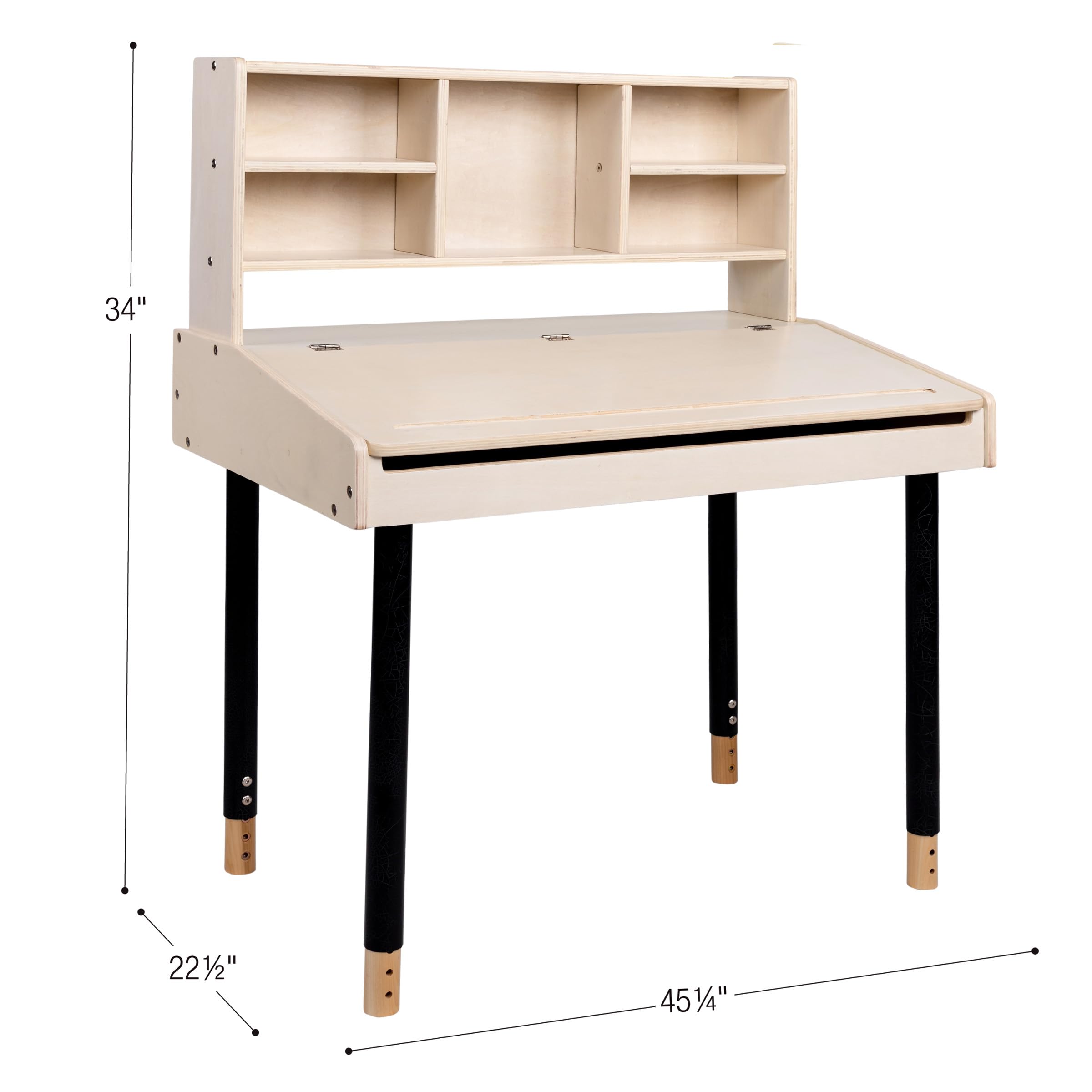 Angeles Adjustable Writing Desk, School Table, Classroom Learning Activities, Assembly Required