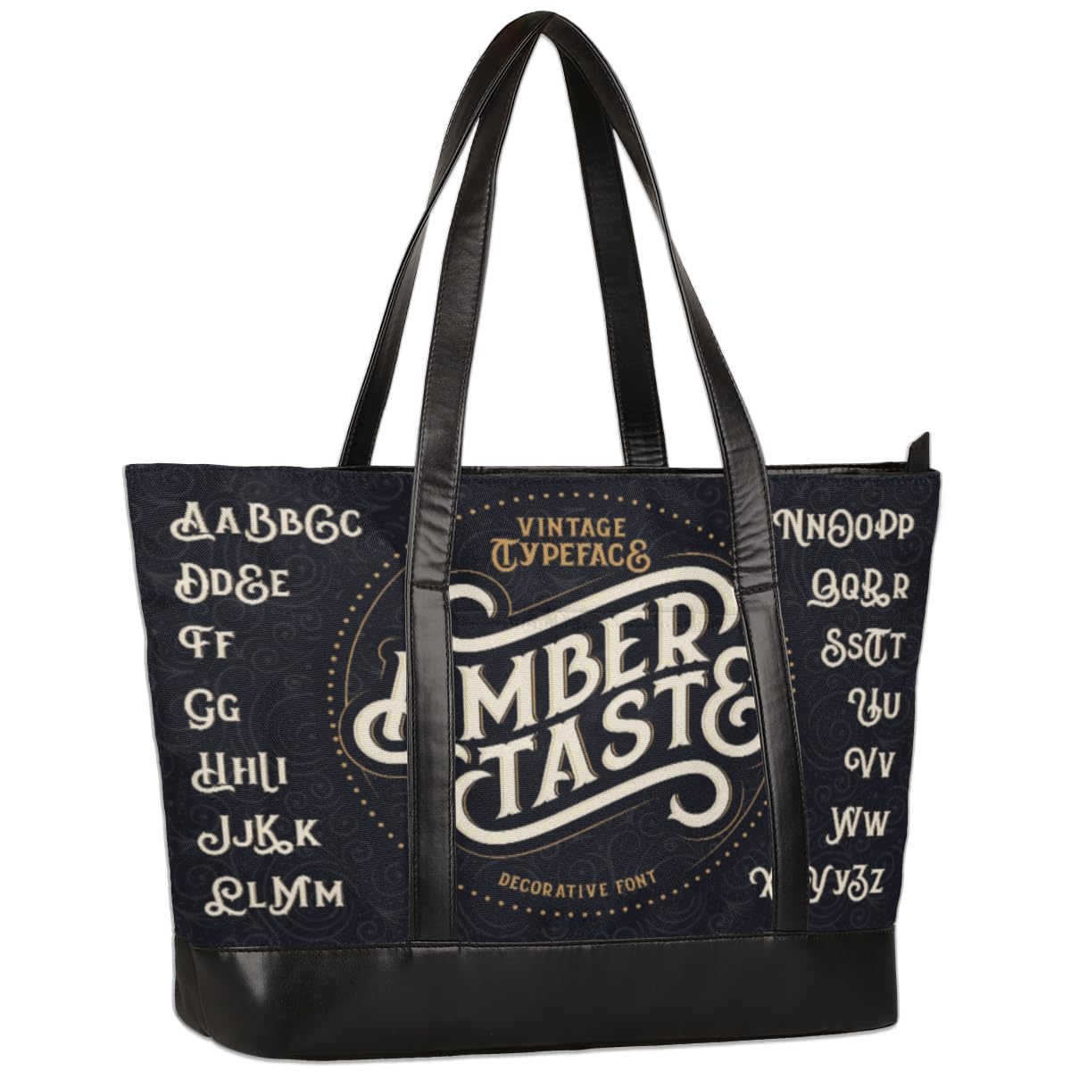 TropicalLife Vintage Amber Taste damska torba na laptopa vintage bursztynowy smak damska zamek błyskawiczny duża płócienna torebka na ramię torba kurierska na podróż zakupy biuro, Kolor, 15 L