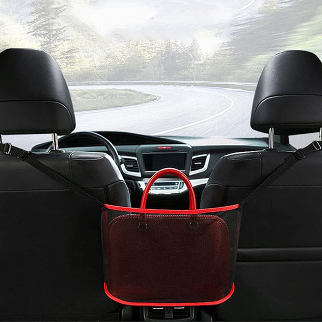 Car Net Pocket Handbag Holder Universal Multifunction Organizer Seat Gap Storage Mesh Interior Accessories image 3