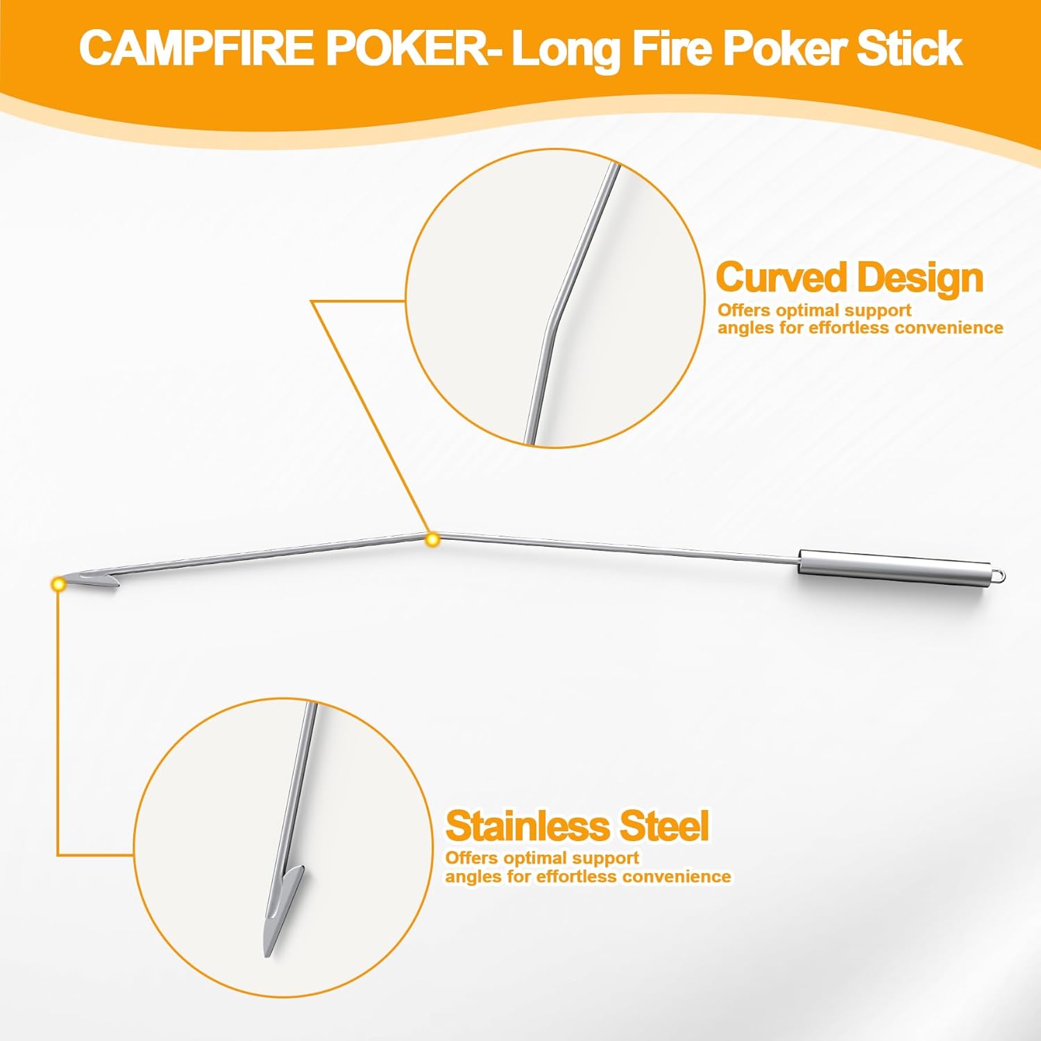 40" Fire Tongs Fire Pit Tongs Set, 304 Stainless Steel Log Grabbers Fire Poker Set, Fire Pit Tools Fireplace Tongs for Campfire, Picnic and Backyard