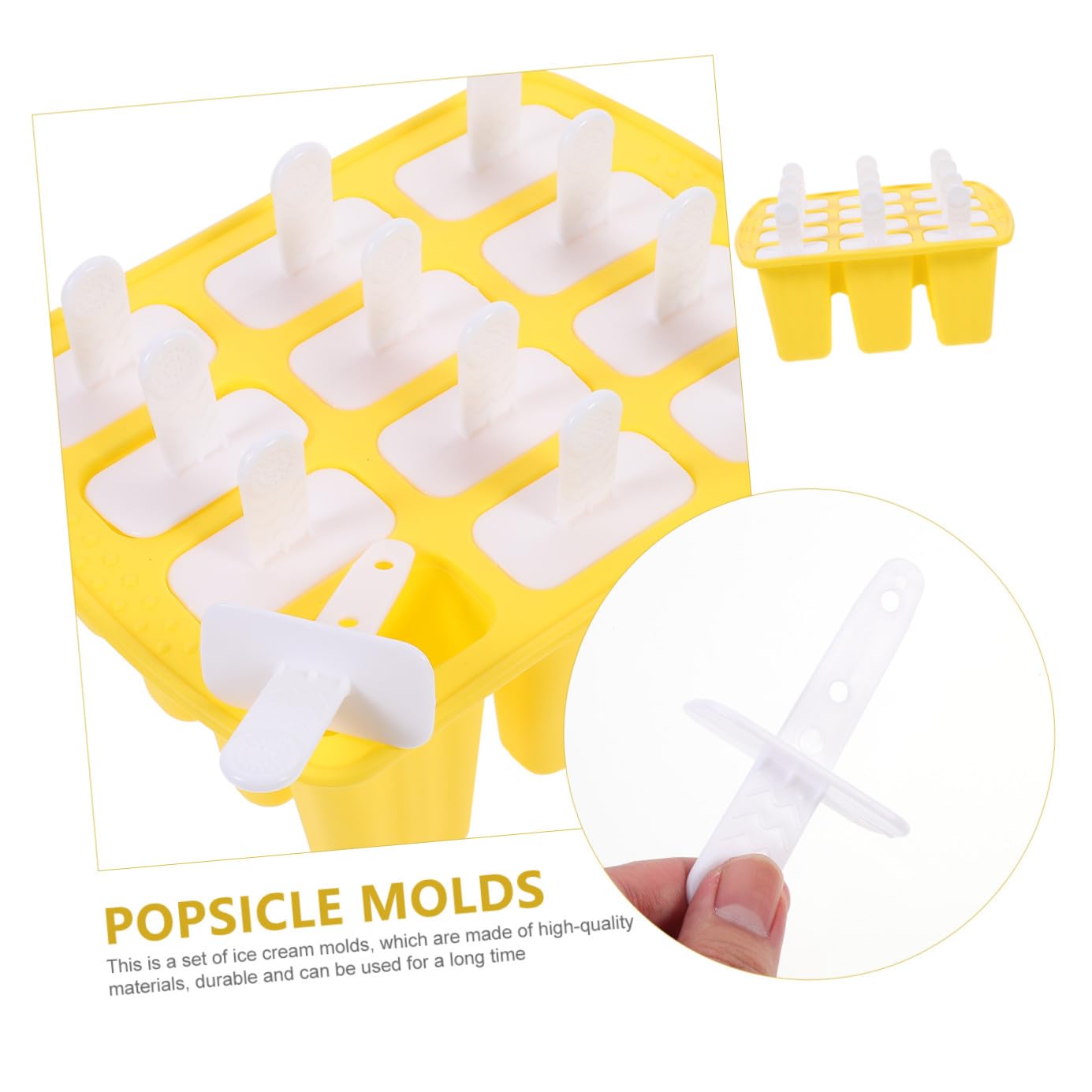 Moule à Glace en Silicone, 12 Compartiments, pour Fruits et Pâtes, Usage Maison ou Hôtel, pour L’été, Lot de 1 Set de Set