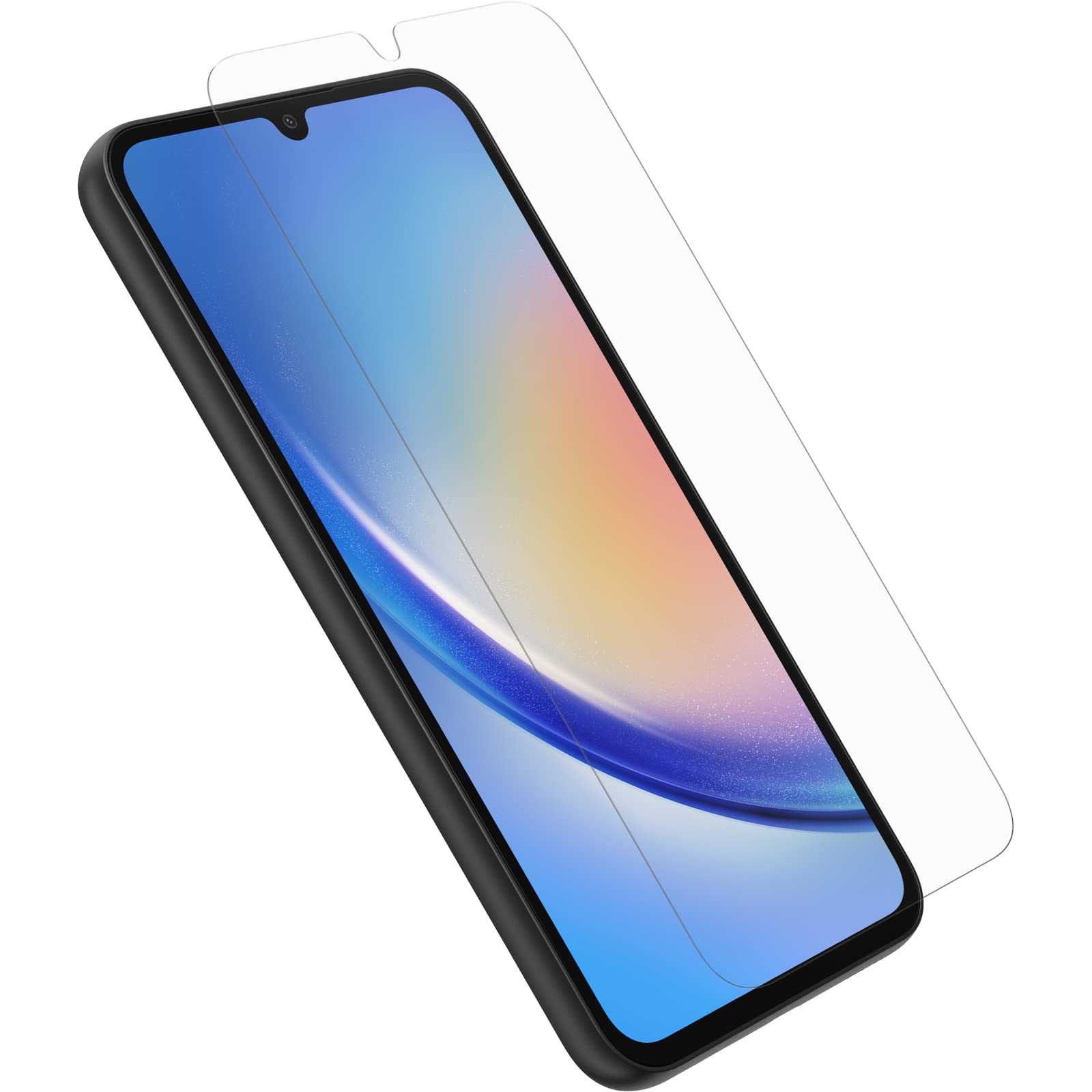 OtterBox Trusted Glass Screen Protector for Samsung Galaxy A34 5G, Tempered Glass, x2 Scratch Protection, Drop Defense for Shatter Protection - Non-Retail Packaging Clear