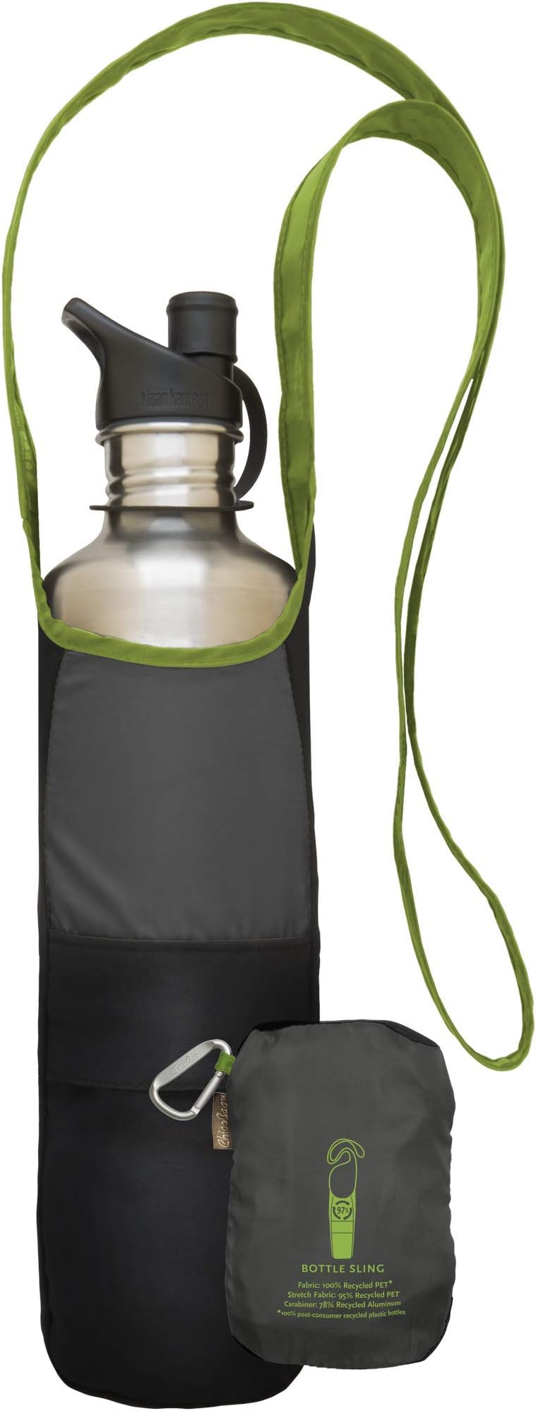 rePETe Water Bottle Sling | Recycled Water Bottle Carrier with Strap | Eco Friendly | Limestone