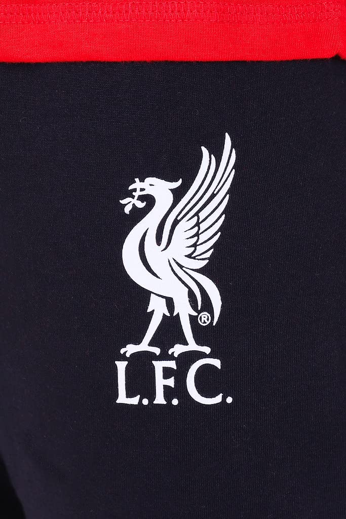 Pigiama da uomo ufficiale Liverpool Football Club, colore: nero e rosso